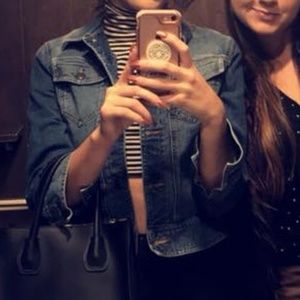 gap denim cropped jacket